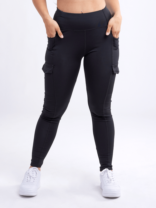 Adventure-Ready High-Waisted Leggings with Cargo Pockets