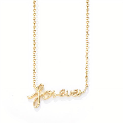 Opulent 18K Gold-Plated "Forever" Necklace