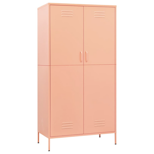 Luxurious Pink Steel Wardrobe: A Royal Storage