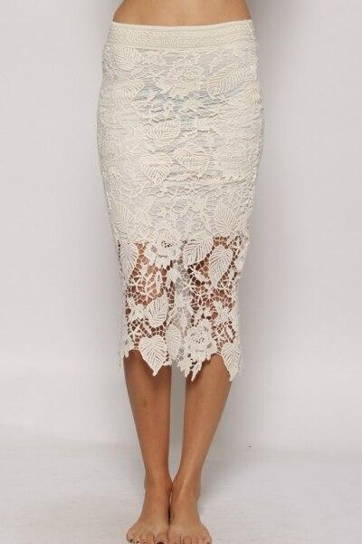 Lacey Ivory Lace Skirt: IN Style Magazine Feature