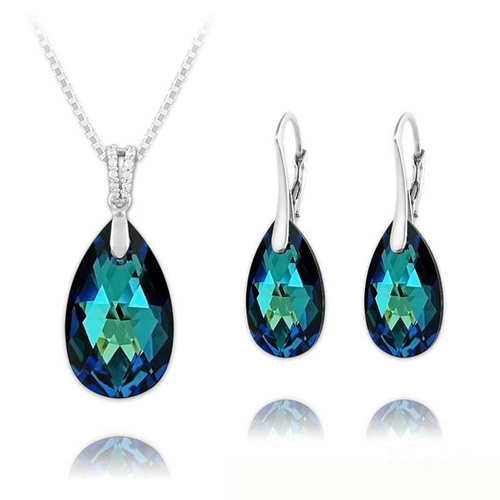 Bermuda Blue Swarovski Crystal Elegance Set