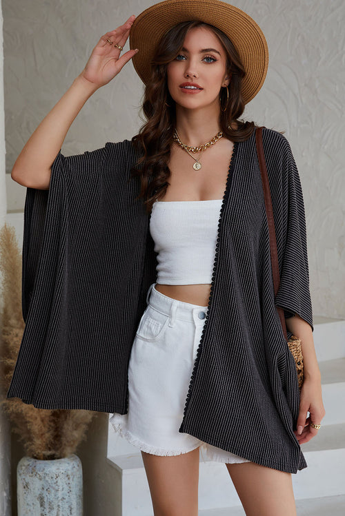 Get Summer Ready with Lace Trim Kimono