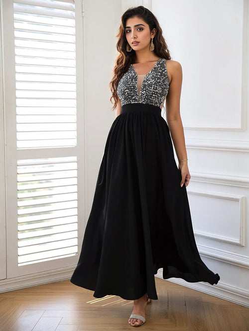 Elegance Defined: Sequin Maxi Dress