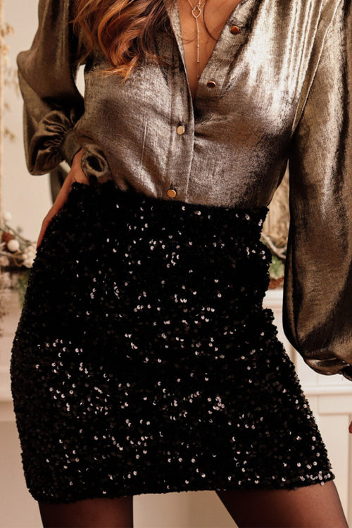 Shimmer & Shine Sequin Mini Skirt: Night-ready Glam!