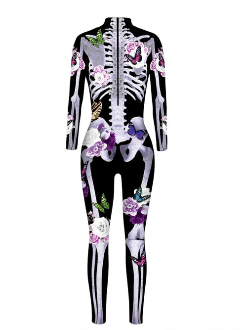 Spooky Chic: Luxe 3D Halloween Jumpsuit