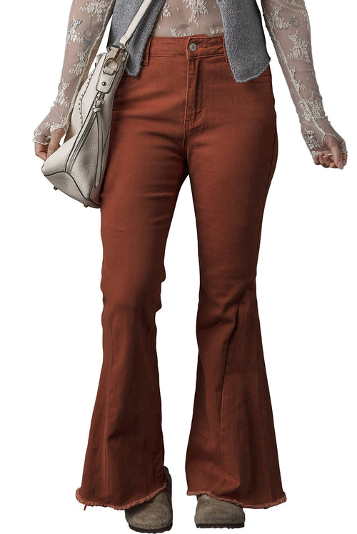 Elegant High Waist Flare Jeans: Retro Chic