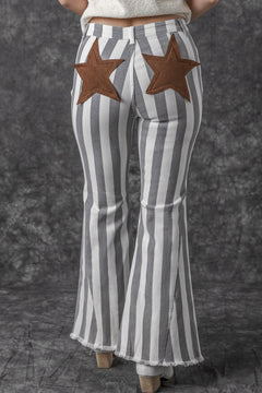 Get Noticed in Stripe Star Flare Jeans!