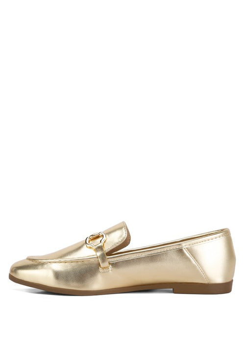 Opulent Metallic Elegance: Shine Luxe Loafers