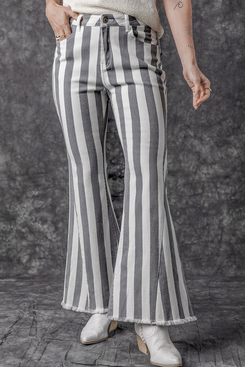 Get Noticed in Stripe Star Flare Jeans!