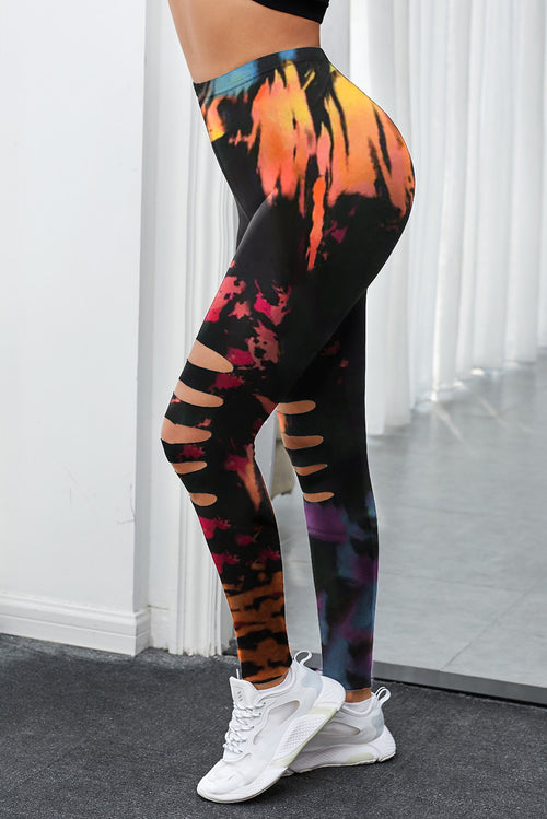 Pink Tie Dye Cut-Out Leggings: Slay in Style!