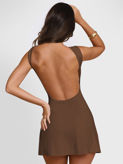 Dazzling Starlet Backless Mini Dress