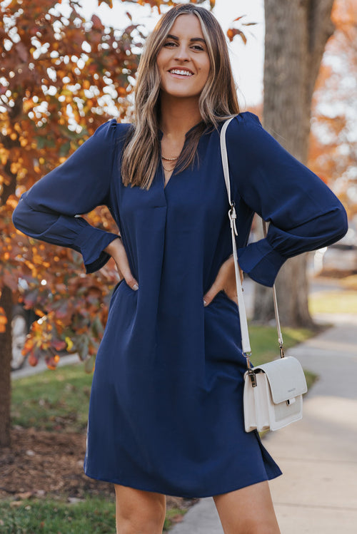 Elegant Green Shirt Dress with Ruffled Sleeves