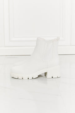 Opulent White Matte Chelsea Boots