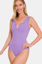 Luxurious Microfiber Sleeveless Bodysuit