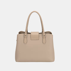 Premium PU Leather Twist-Lock Tote Bag