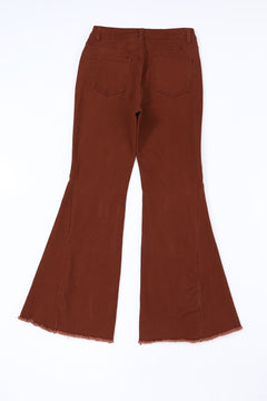 Elegant High Waist Flare Jeans: Retro Chic