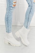 Opulent White Matte Chelsea Boots