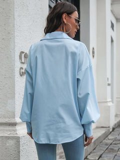 Elegant Lantern Sleeve Shirt - Luxurious Chic!