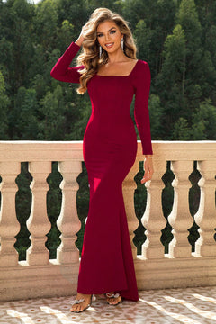 Elegant Fitted Long Sleeve Dress