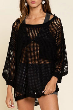 Whispers of Midnight Fishnet Cover-Up