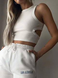 Allure Sheer Cutout Tank: Luxe Statement Piece