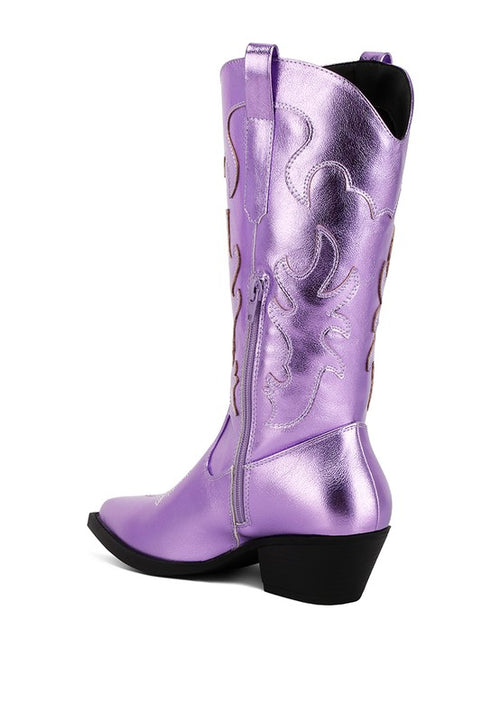 Cowby Metallic Elegance Boots: Luxurious Sophistication