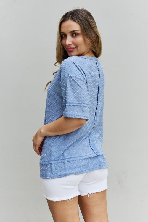 Effortlessly Stylish Swiss Dot Stitch Top