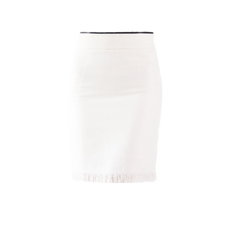 Effortlessly Elegant Luxe White Tweed Mini Skirt