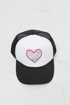 The Rainbow Scalloped Heart Trucker Hat: Beauty!