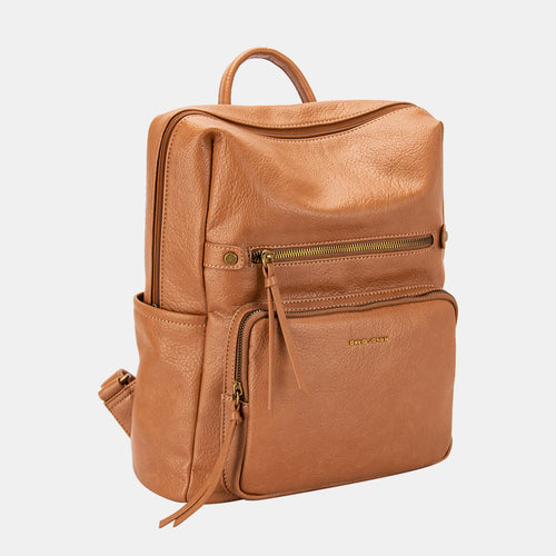 Sophisticated PU Leather Backpack for Fashionable Travellers