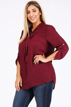 Sultry Secret Plus Size Tie V-Neck