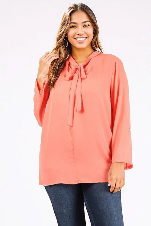 Sultry Secret Plus Size Tie V-Neck