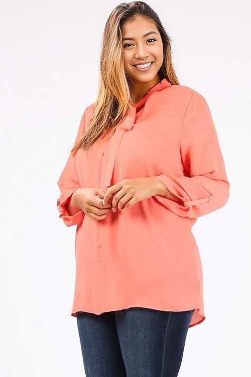 Sultry Secret Plus Size Tie V-Neck