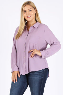 Effortlessly Romantic Koshibo Roll Up Sleeve Top