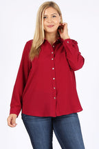 Effortlessly Romantic Koshibo Roll Up Sleeve Top