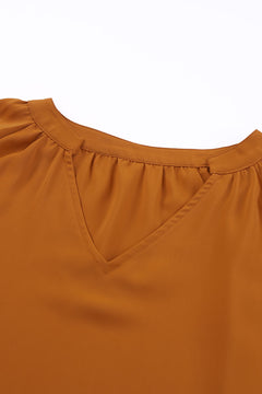 Chic & Versatile Ruched Sleeve Blouse