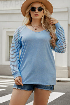 Enchanted Sheer Elegance V-Neck Top