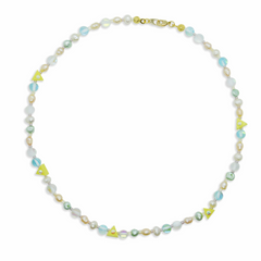 Luminous Lemon Cake Pearl Elegance Necklace