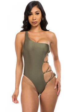 Enchanting Goddess: One-Shoulder Swimsuit - Radiate Romance