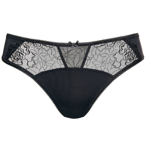 Gorteks Pamela Black: Romantic Sheer Lace Panty