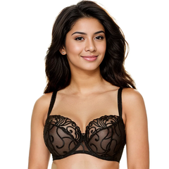 Enchanted Midnight Black Full Figure Elegance Bra