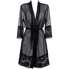 Enchanting Noir Rose Robe for Dreamy Nights 🌹