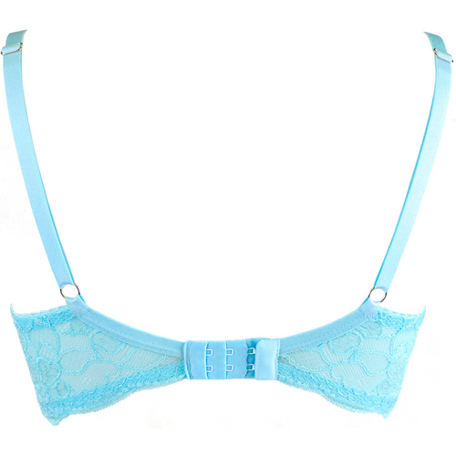 Axami Alice Transparent Balconette Bra in Aqua Blue