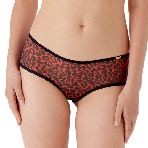 Gossard Red Leopard Shimmer Boy Short Panty