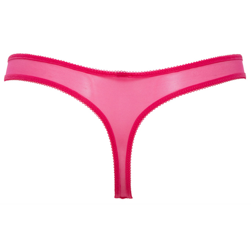 Glossies Lace Thong: Radiant Pink Elegance 💖