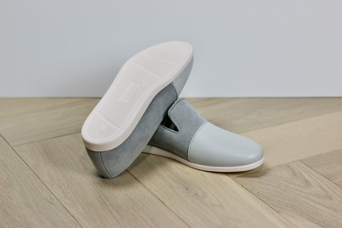 Eco-Chic Grey Stone Loafers: Sustainable Opulence