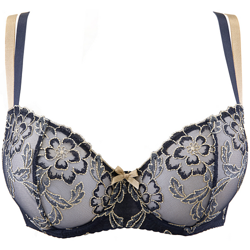 Blue Lagoon Luxe Balconette Bra: Sheer Elegance