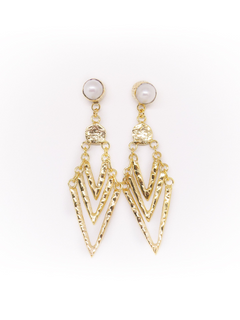 Opulent Pearl Earrings: Divine Elegance, Radiant Strength.