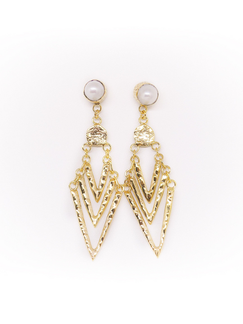 Opulent Pearl Earrings: Divine Elegance, Radiant Strength.