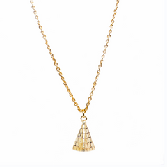 Divine Essence 24k Gold Pyramid Necklace